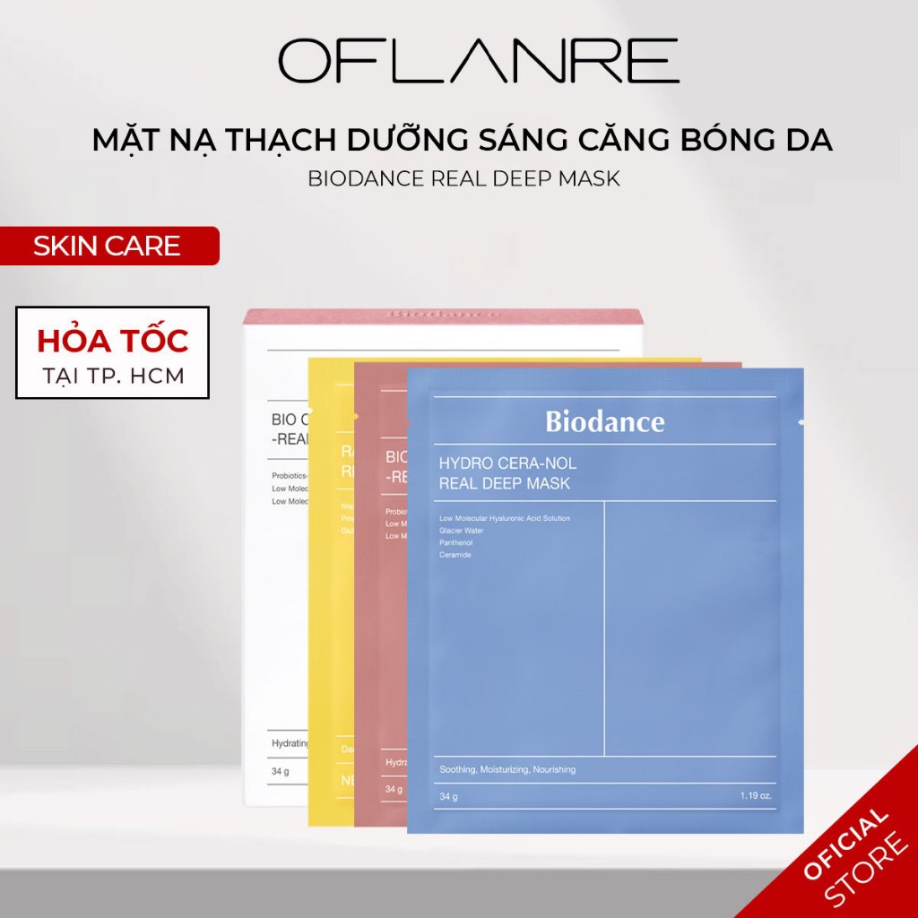 BIODANCE Mặt Nạ Thạch Căng Bóng Da Thu Nhỏ Lỗ Chân Lông Dưỡng Sáng Đàn Hồi Da Bio Collagen-Real Deep