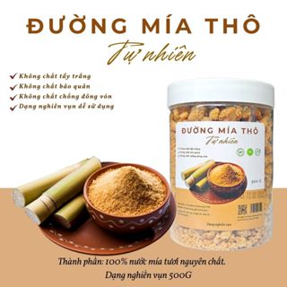  Đường Mật mía thô  Dạng Nghiền vụn  - Từ mía tươi tự nhiên Không chất tẩy trắng Không chất bảo quản 