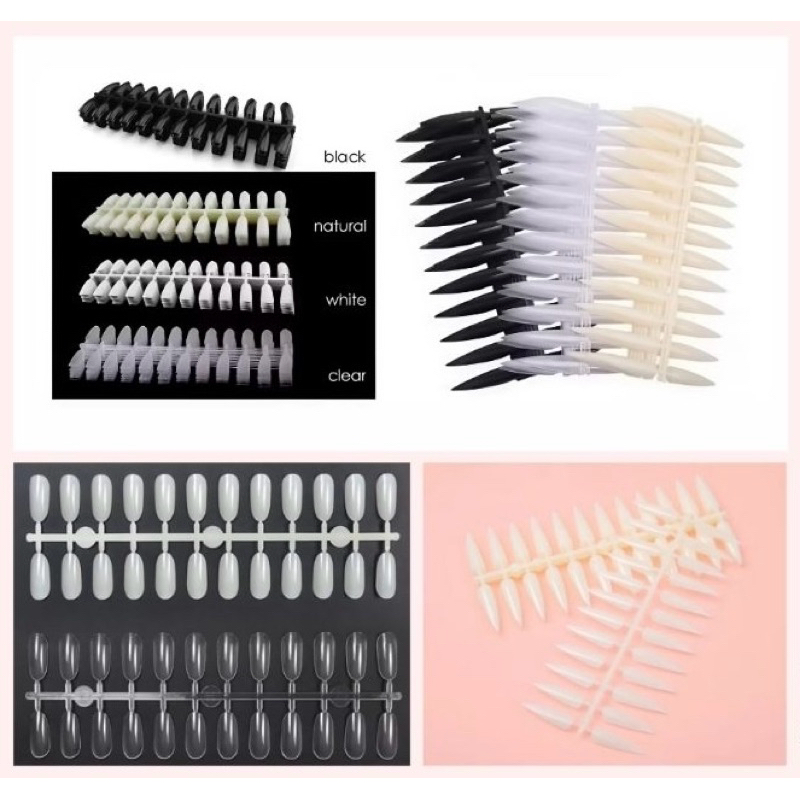 (KHÔNG ĐỔI TRẢ) Móng nhọn tập sơn 1 bịch 10 vỉ 240 móng