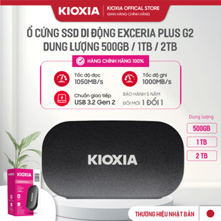 Ổ Cứng Di Động SSD KIOXIA EXCERIA PLUS G2 đọc 1050mb/s, ghi 1000mb/s - Hàng Chính Hãng