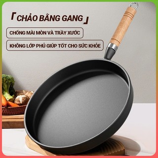  Chảo Gang Làm Bánh Chống Dính Chảo Đổ Bánh Xèo Chảo Rán Chống Dính Size 20 26cm Dùng Cho Mọi Loại Bếp 