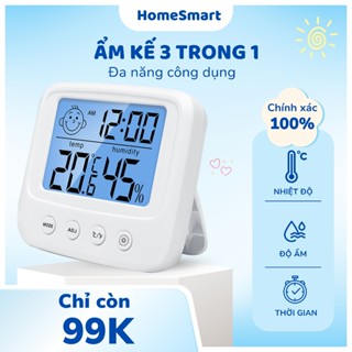 Nhiệt Kế Phòng Điện Tử Ẩm Kế 3 Trong 1 Đo Nhiệt Độ Và Độ Ẩm Phòng Ngủ Đo Nhiệt Độ, Độ Ẩm, Báo Thời Gian Tiện Lợi