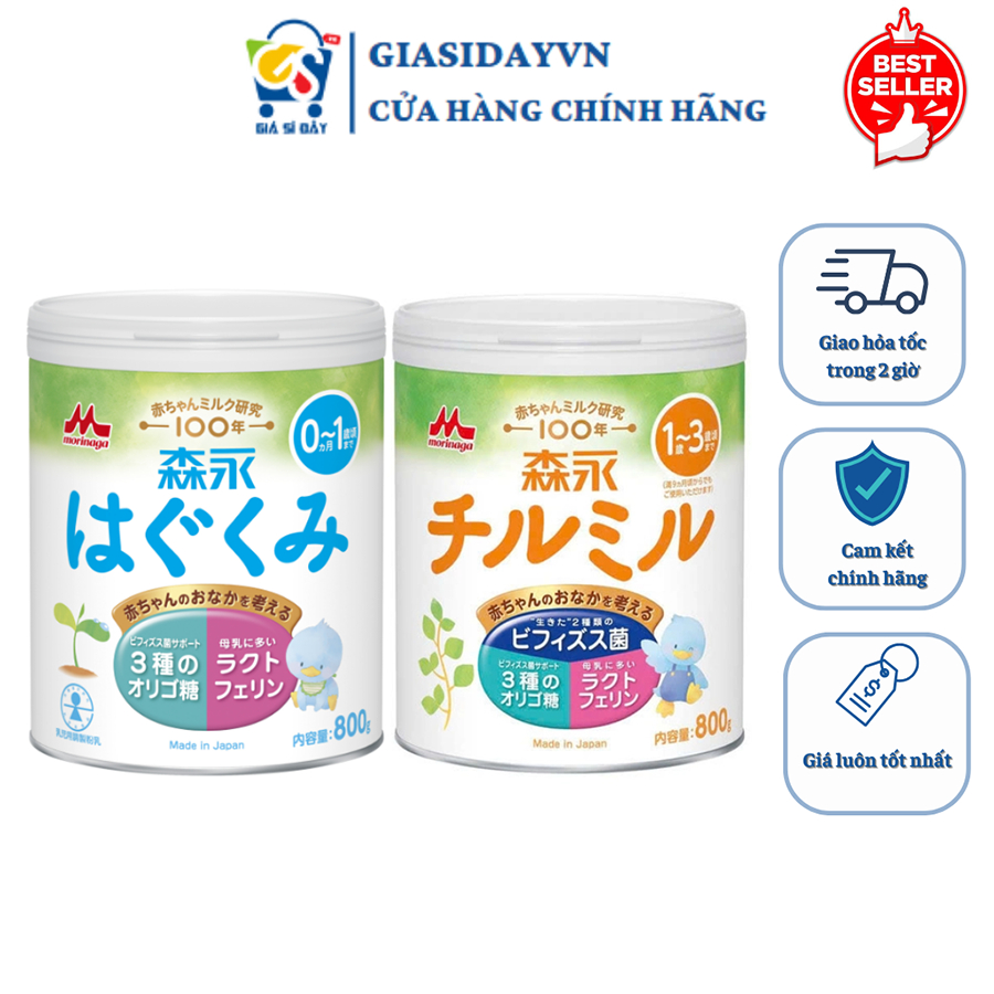 [Date 2026] Sữa Morinaga NỘI ĐỊA Nhật Số 0 & Số 9 Thực Phẩm Cho Bé - Sữa Bột Công Thức 800g