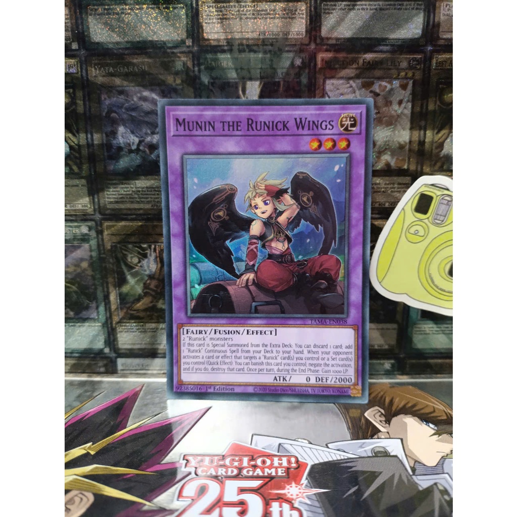 [ Đỗ Lạc Yugioh ] Thẻ Bài Mint90 Yugioh Monster Munin the Runick Wings - Super