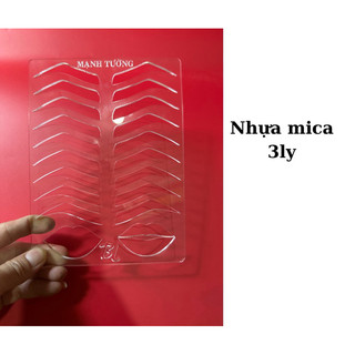 khuân vẽ dãng chân mày môi inox và nhựa mica