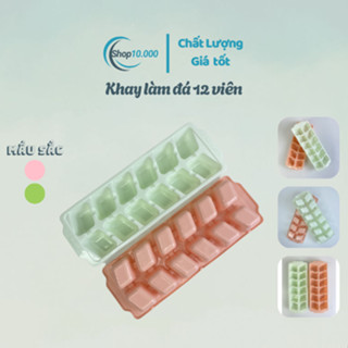 Khay làm đá 12 viên hình thoi Việt Nhật 6962 nhựa dẻo (KD12)