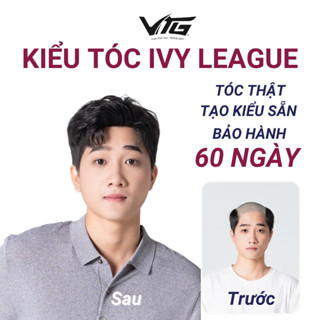 Tóc giả nam che hói VTG kiểu IVY LEAGUE lịch lãm chuẩn quý ông, Phong cách sang trọng - Vua Tóc Giả