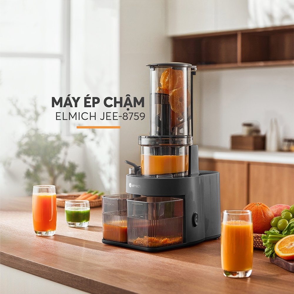 Máy Ép Chậm Elmich JEE-8723 / JEE-8758 / JEE-8759 / JEE-8769 (Công Suất Lớn, Ép Kiệt Bã)