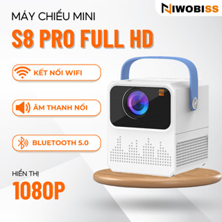 Máy Chiếu Mini S8 Pro Full HD Nhiều Tiện Ích Kết Nối Wifi, Bluetooth Dễ Dàng Hệ Điều Hành Android, IOS Có Sẵn Youtube