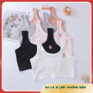 Áo lót cho bé gái tuổi dậy thì hai lớp kín đáo , áo chip cho bé gái vải cotton mềm thấm mồ hôi bra trẻ em từ 20 đến 50kg