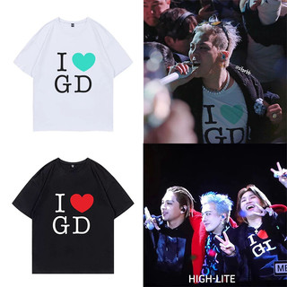  Áo Thun Nam Nữ I love GD Form Rộng Cotton Tay Lỡ Unisex  Áo Phông Cổ Tròn Basic Tee Oversize ta tb1270 