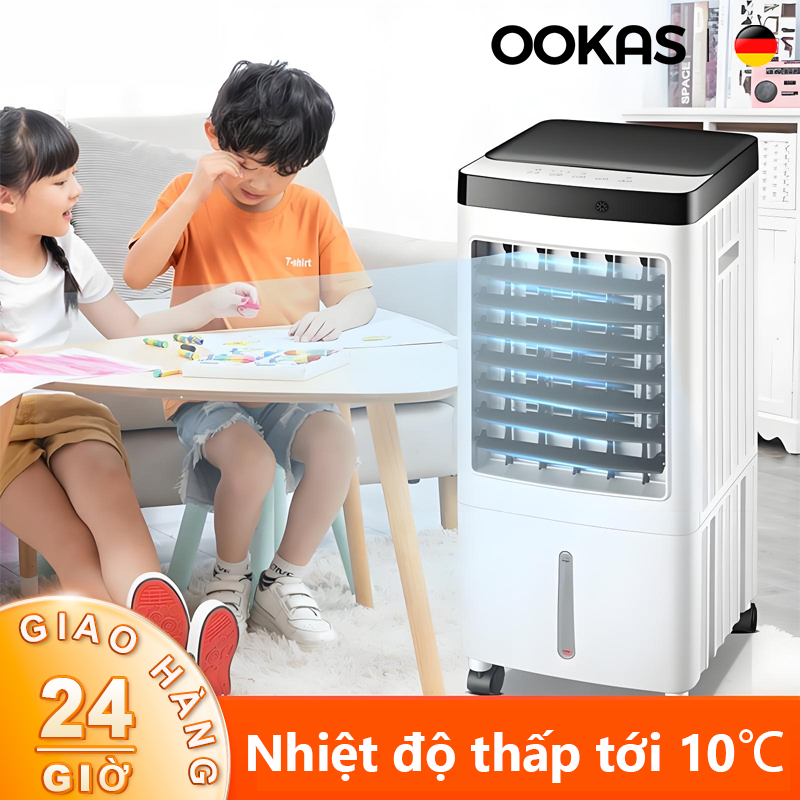 OOKAS Quạt điều hòa hơi Loại bàn Máy tạo ẩm không khí