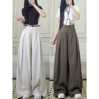 Quần tây công sở ống suông ly to chất GOLD ống rộng dài chùm phủ chân 390 P13K29