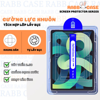 Kính cường lực iPad có khuôn TỰ DÁN, TỰ LẤY BỤI cho Gen 5/6/7/8/9, Air 1/2/3/4/5/6/7, Pro 11, Pro 12.9/13 full màn hình