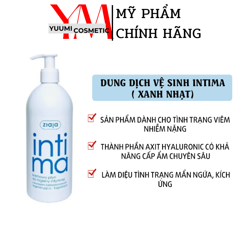 Dung dịch vệ sinh phụ nữ Ziaja Intima màu xanh nhạt 500ML