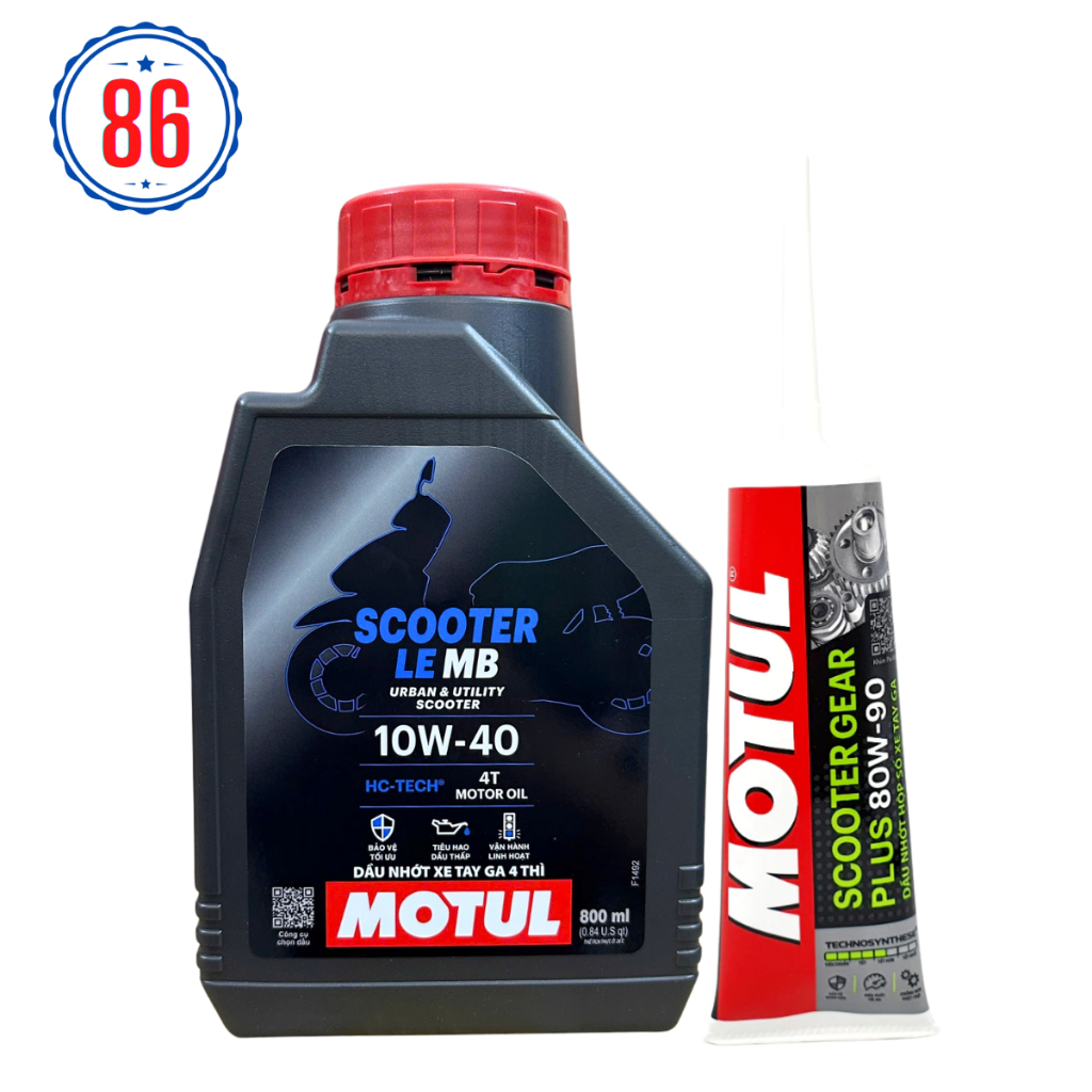 Combo nhớt xe tay ga Motul Scooter Le 800ML + Nhớt láp Motul