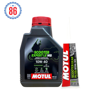Combo nhớt xe tay ga Motul Expert Le tặng nhớt láp Motul
