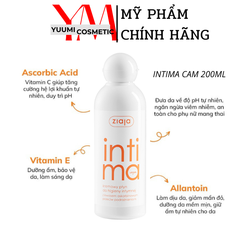 Dung Dịch Vệ Sinh Phụ Nữ Intima Ziaja 200ml màu cam