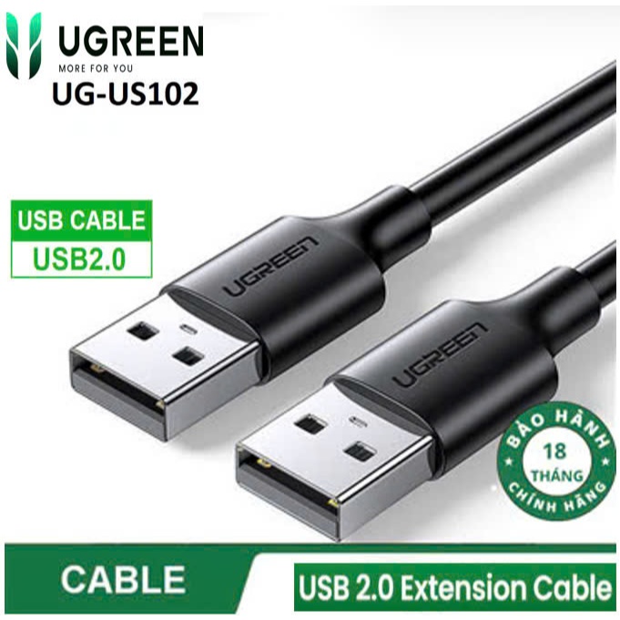 Cáp USB to USB Ugreen 10307 10308 10309 10310 10311 30136 US102 V-U110 (Male-Male Cao cấp)
