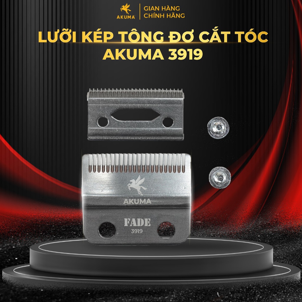  Lưỡi Tông Đơ Cắt Tóc AKUMA 3919 - Lưỡi kép chuyển Fade 