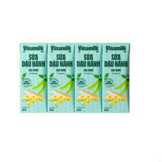  Sữa đậu nành Vinamilk Gấp đôi Canxi  Ít  đường - Lốc 4 hộp x 180ml 