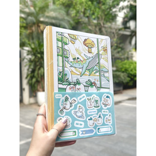 [Lốc] Vở kẻ ngang dán gáy Invidot Line Klong B5 80-120-200 trang bìa cute (tặng sticker vở củ cải)
