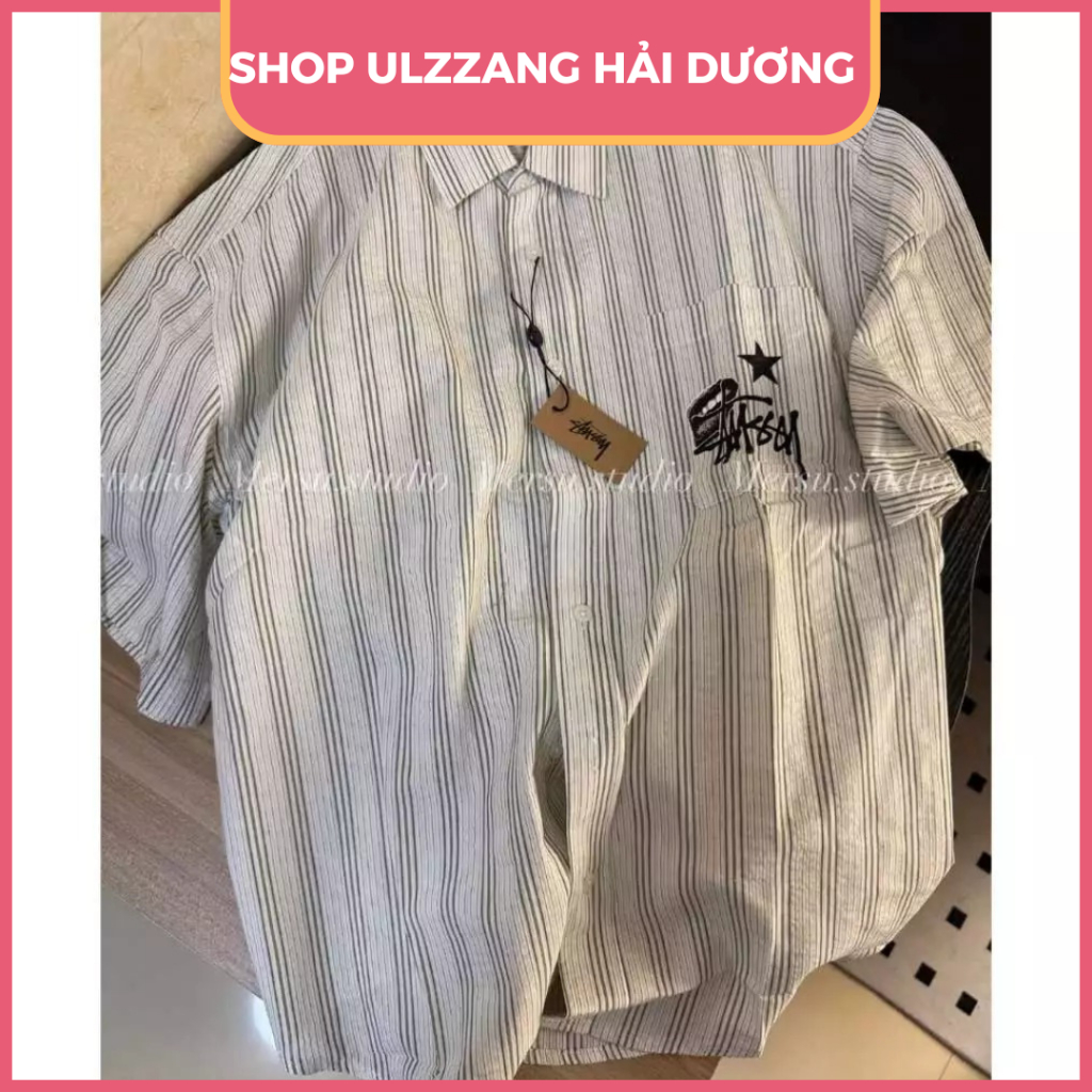 Áo Sơ Mi Nam Nữ In Hình Ngôi Sao Stussy From Rộng  Thoáng Mát Dành Cho Các Cặp Đôi_Hàng Hottrend 2025 | BigBuy360 - bigbuy360.vn