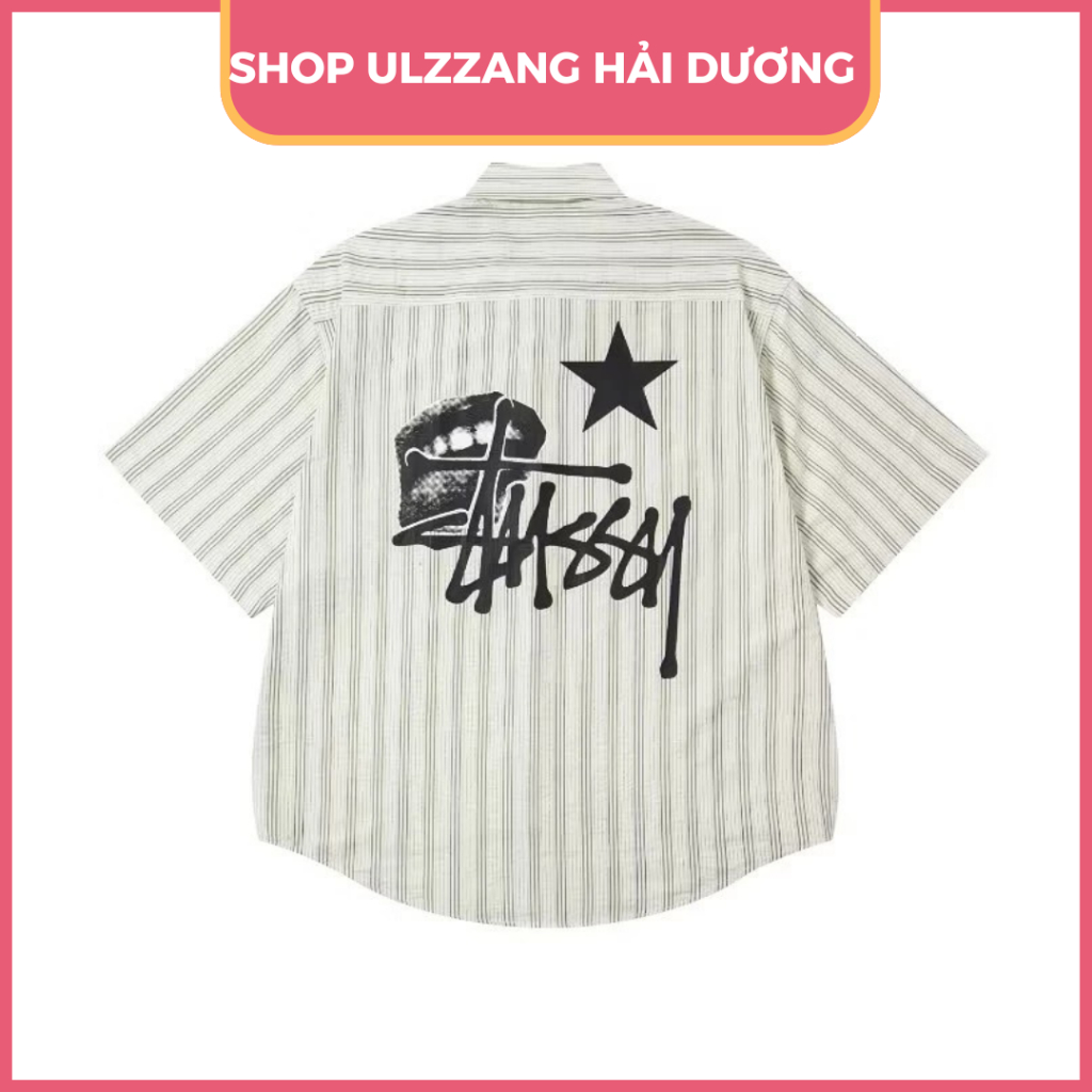 Áo Sơ Mi Nam Nữ In Hình Ngôi Sao Stussy From Rộng  Thoáng Mát Dành Cho Các Cặp Đôi_Hàng Hottrend 2025 | BigBuy360 - bigbuy360.vn