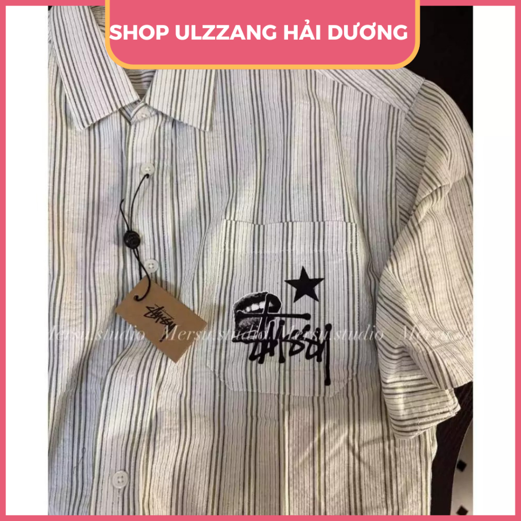 Áo Sơ Mi Nam Nữ In Hình Ngôi Sao Stussy From Rộng  Thoáng Mát Dành Cho Các Cặp Đôi_Hàng Hottrend 2025 | BigBuy360 - bigbuy360.vn