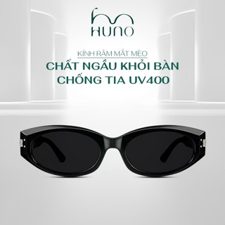 Kính râm HUNO, Kính mát thời trang Nam Nữ thiết kế hiện đại, sang trọng, dáng mắt mèo đầy cá tính - KR146