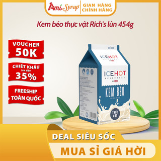 Kem Béo Thực Vật Rich's Lùn (Ice Hot) 454g - Lý tưởng cho pha chế đồ uống, làm bánh ngọt