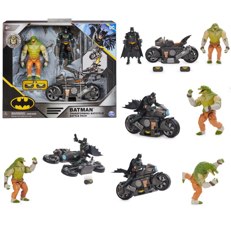DC Comics, Bộ đồ chơi Batcycle biến hình Batman với mô hình Killer Croc và Batman