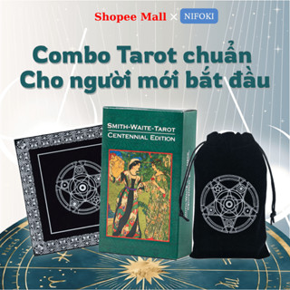  Combo Bộ Bài Tarot Bói Smith Waite Tarot và Túi Nhung Đựng Tarot và Khăn Trải Bàn Tarot Combo bộ bài và phụ kiện tarot 