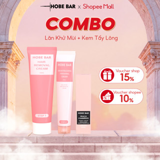  Combo Kem Tẩy Lông 50g + Lăn Khử Mùi 20ML HOBEBAR Giữ Khô Thoáng Khử Mùi Cho vùng Da Dưới Cánh Tay 
