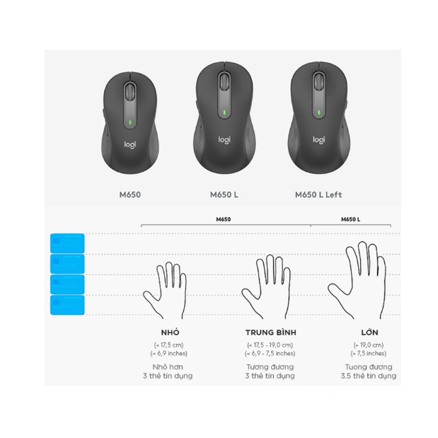 Chuột không dây Bluetooth Logitech M650 , Chuột máy tính xách tay văn phòng im lặng cho PC (kèm Bàn di chuột) | BigBuy360 - bigbuy360.vn