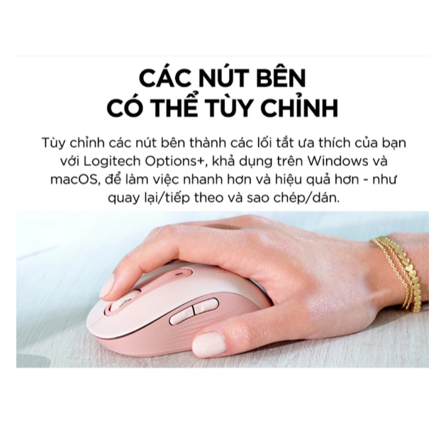 Chuột không dây Bluetooth Logitech M650 , Chuột máy tính xách tay văn phòng im lặng cho PC (kèm Bàn di chuột) | BigBuy360 - bigbuy360.vn