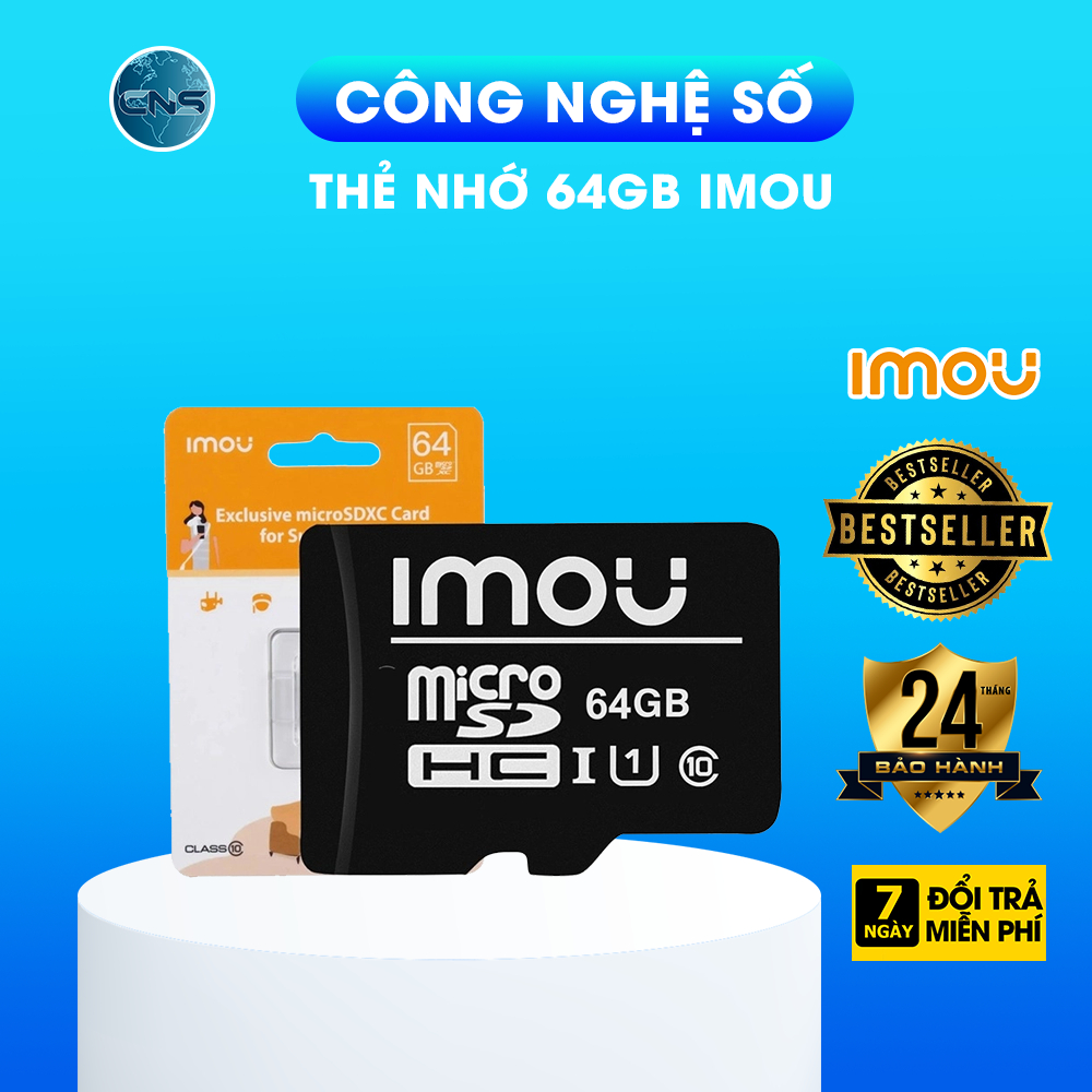 Thẻ Nhớ IMOU 64GB 128GB T1/T3 Micro SD Tốc Độ Cao - BH 5 Năm Chính Hãng - Chuyên Dùng Cho Camera, Điện Thoại, Loa mini