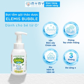  Bọt tắm gội thảo dược sạch rôm sảy hăm tả cho trẻ từ sơ sinh Elemis Bubble 250ml-DK Pharma 