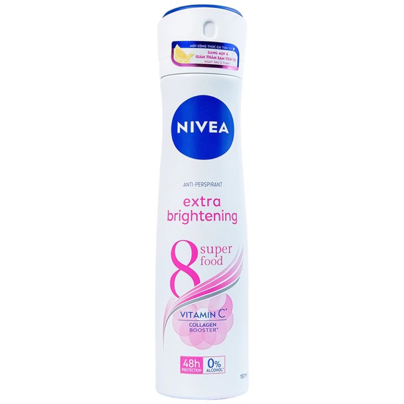 Xịt khử mùi Nivea Extra Brightening 150ml