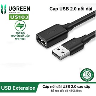 Cáp USB Nối Dài 2.0 l 3.0 Ugreen 10313 10314 10315 10316 10317 10318 US103 (V-U315 V-U317 - 5Gbps)