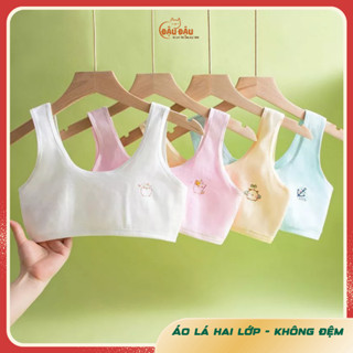 Đồ lót bé gái áo lá học sinh cấp 2 cấp 3 không đệm áo ngực trẻ em từ 20 đến 50kg