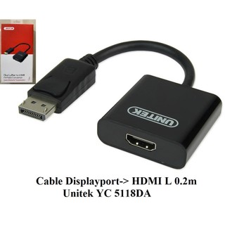 Cáp chuyển displayport sang hdmi màn hình đầu cái unitek y 5118da 0.2m