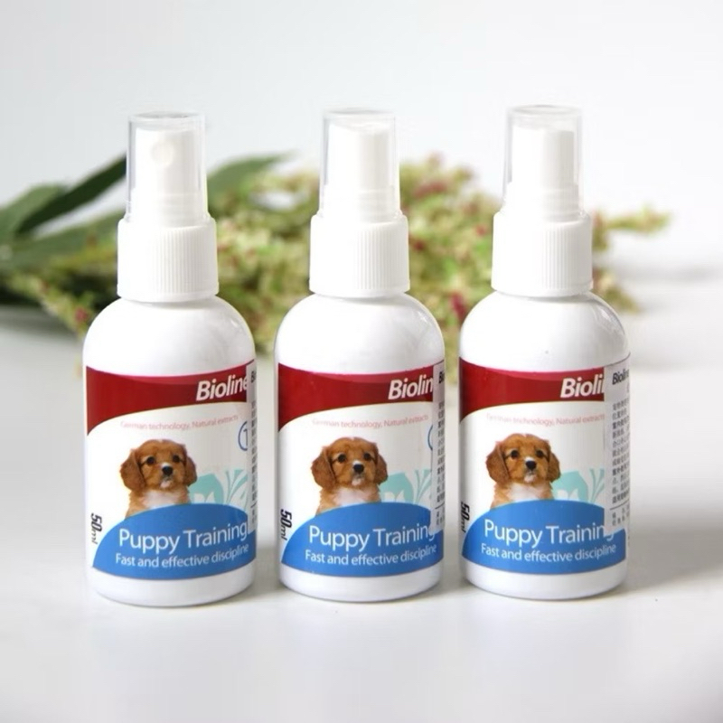 Xịt vệ sinh đúng chỗ cho chó, xịt huấn luyện vệ sinh chó mèo Bioline