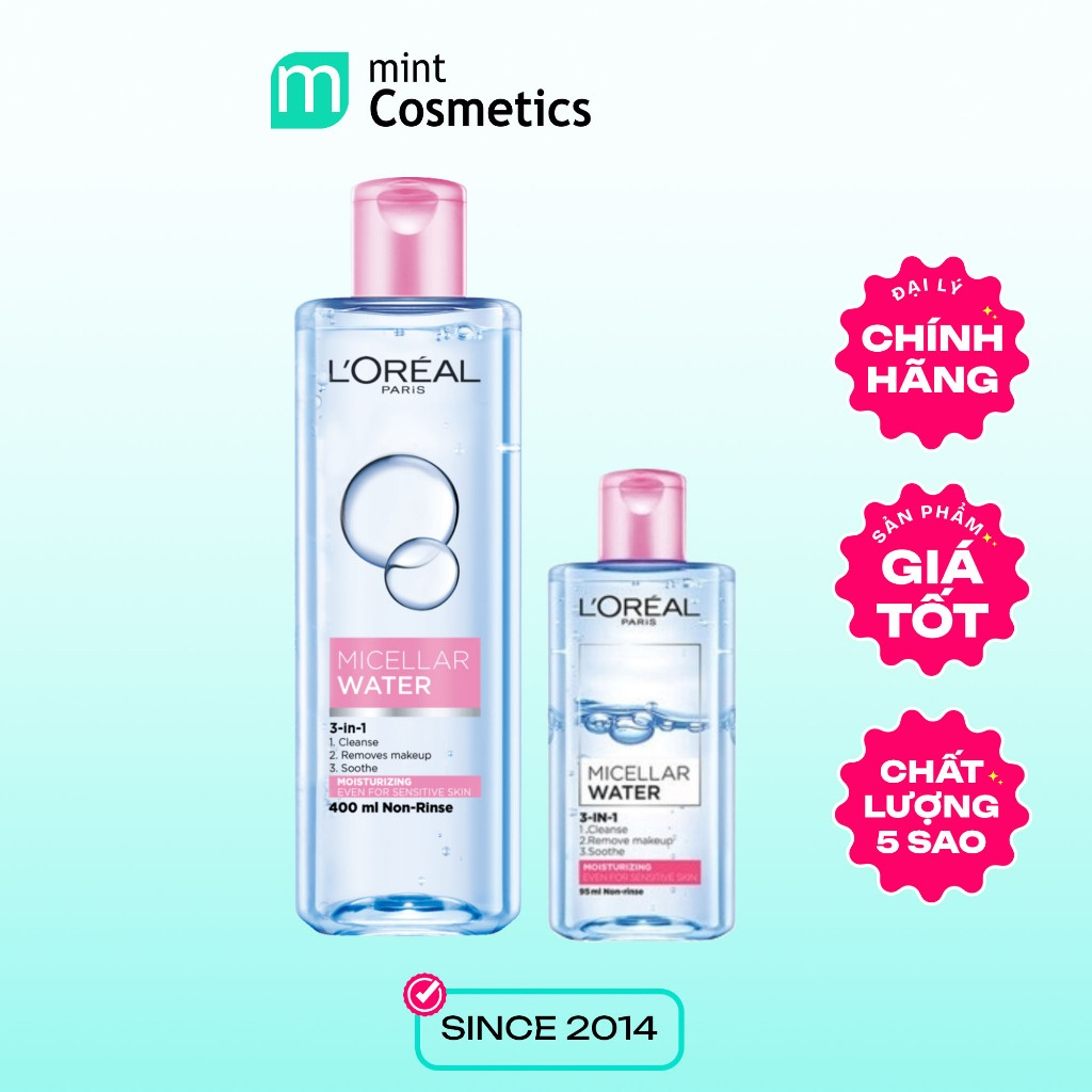 Nước Tẩy Trang Dưỡng Ẩm L’Oreal Paris Paris 3-in-1 Micellar Water