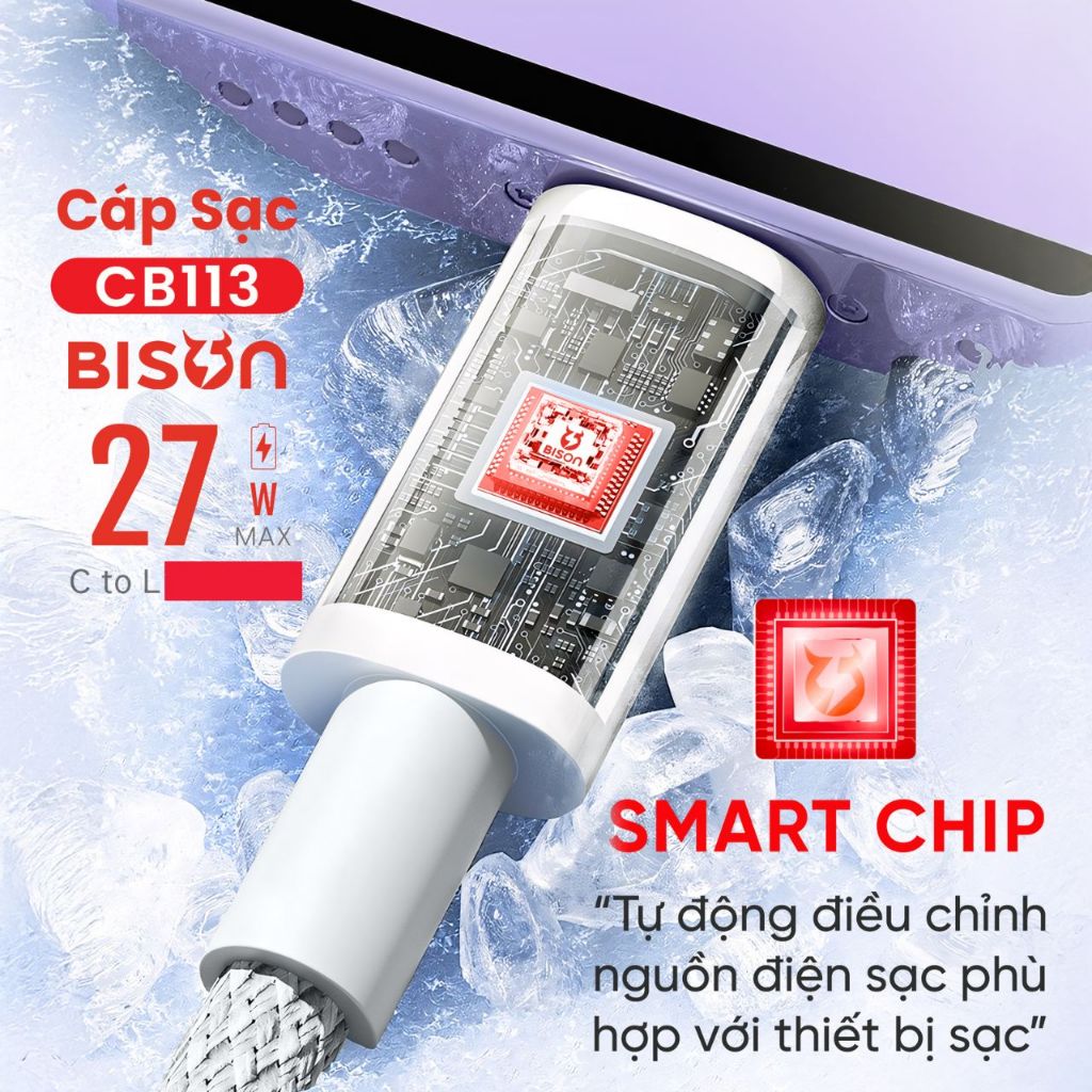 Cáp Sạc Nhanh Bison C To L Chính Hãng CB113 - Bảo Hành 12 Tháng | BigBuy360 - bigbuy360.vn