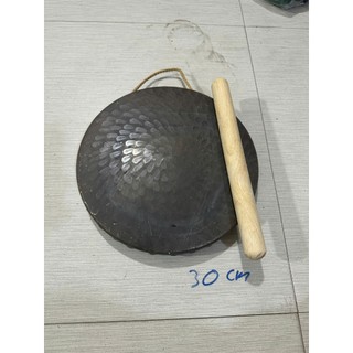 Thanh la đồng tặng kèm dùi gõ(30,35,40cm Nâu )