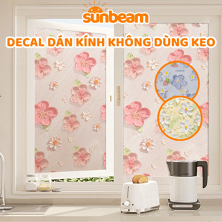 Giấy Decal Dán Kính 3D Chống Nắng Chống Nhìn Trộm Không Dùng Keo, Giấy Dán Kính SUNBEAM Chống Bụi Ẩm
