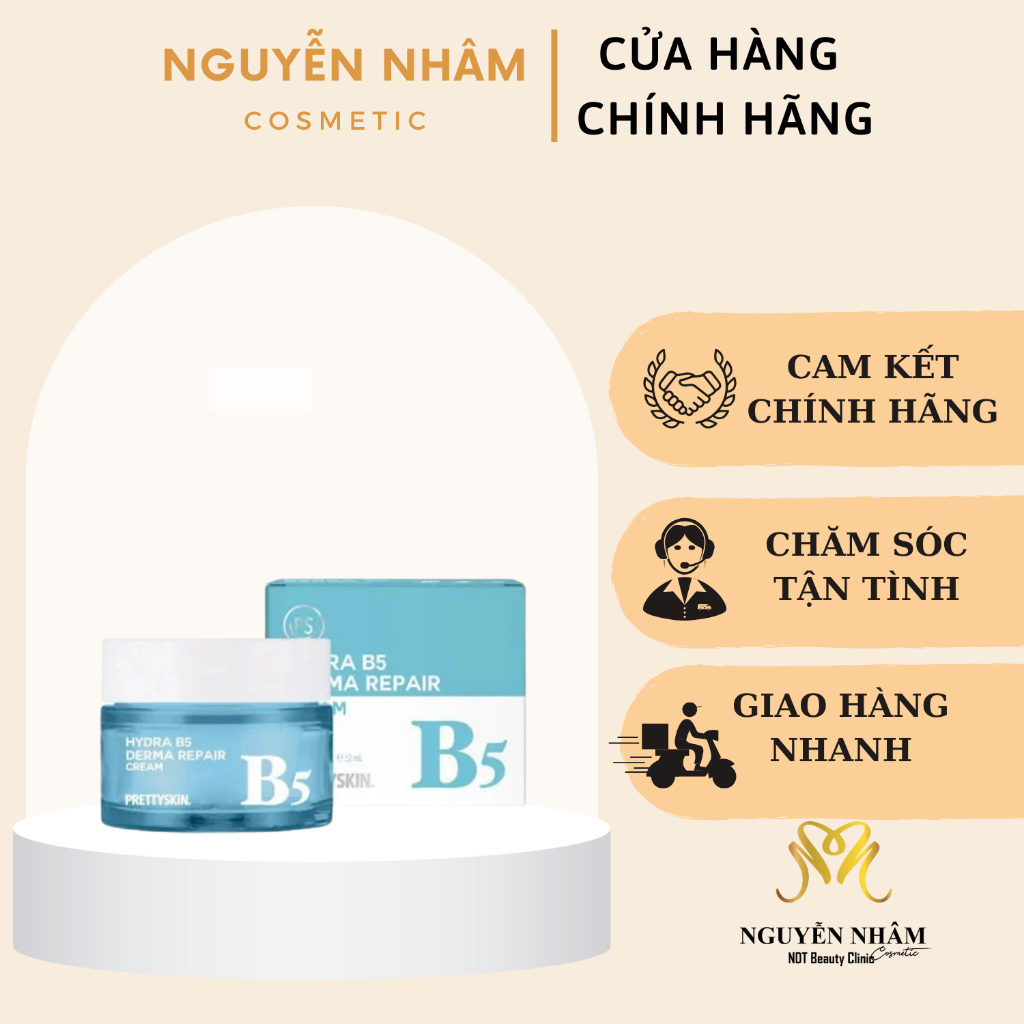 [HÀNG CÔNG TY]Kem Dưỡng Phục Hồi, Trắng Sáng Da PrettySkin Hydra B5