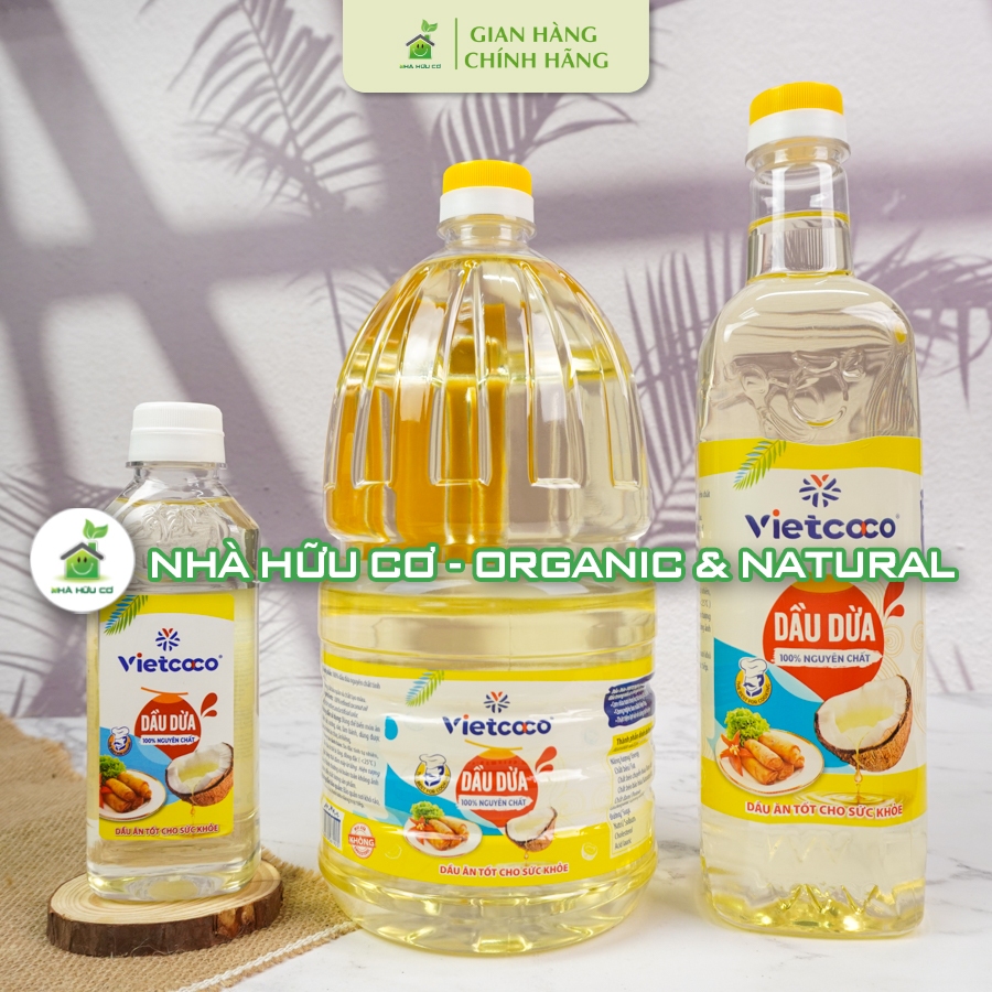 Dầu ăn Vietcoco - Dầu dừa nguyên chất tinh luyện Vietcoco - Nhà hữu cơ
