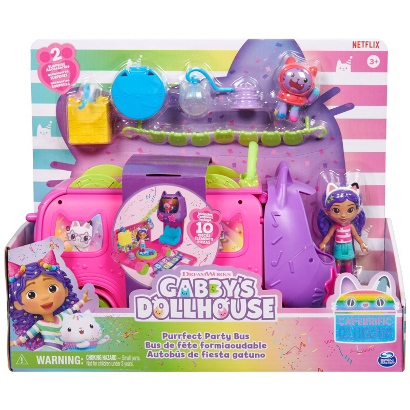 Xe đồ chơi Gabby's Dollhouse Purrfect Party Bus